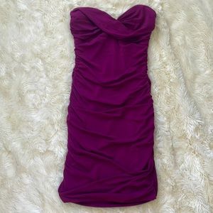 MODA International Size Small Plum Cinched Tube Mini Dress
